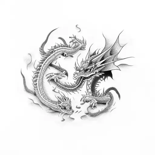 Blue Vietnamese Dragon With Feminine Features