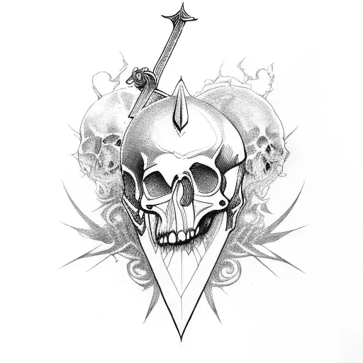 Sword In Skull Andwings