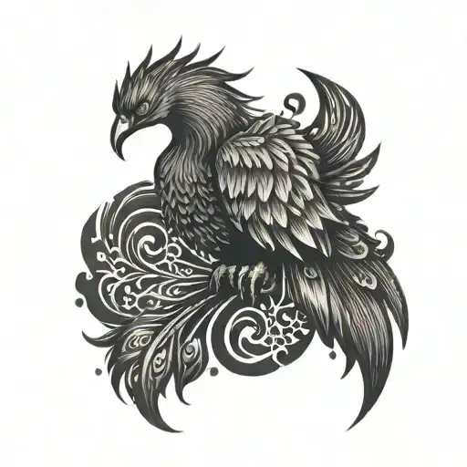 A Phoenix Symbolizing Rebirth In A Manufacturing Setting