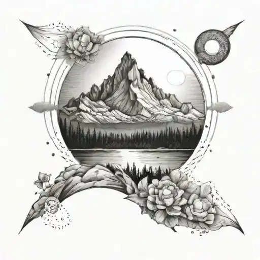 A Majestic Mountain Landscape With A Rising Sun Symbolizing New Beginnings And Personal Growth