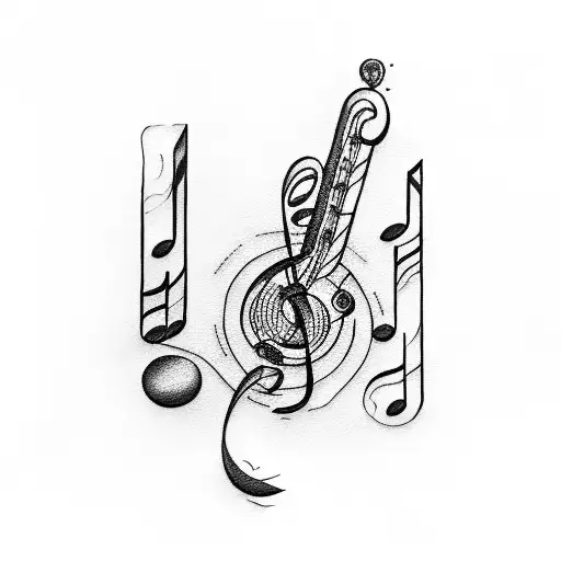 Music Notes And Wine