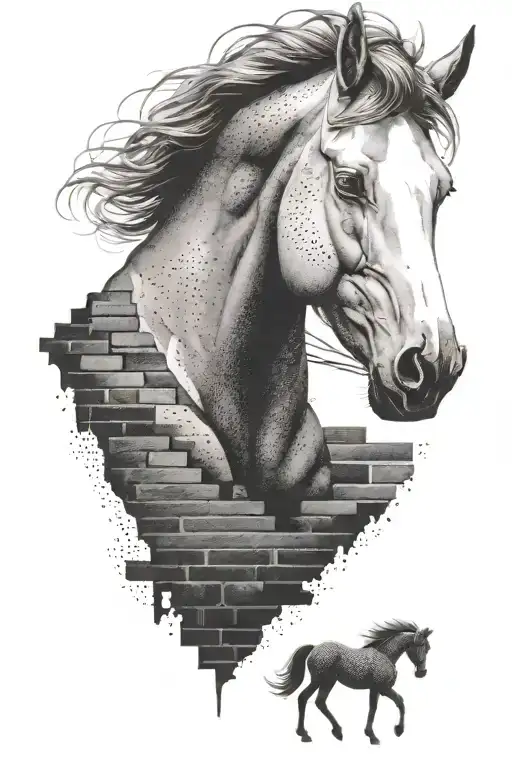 Horse And Brick
