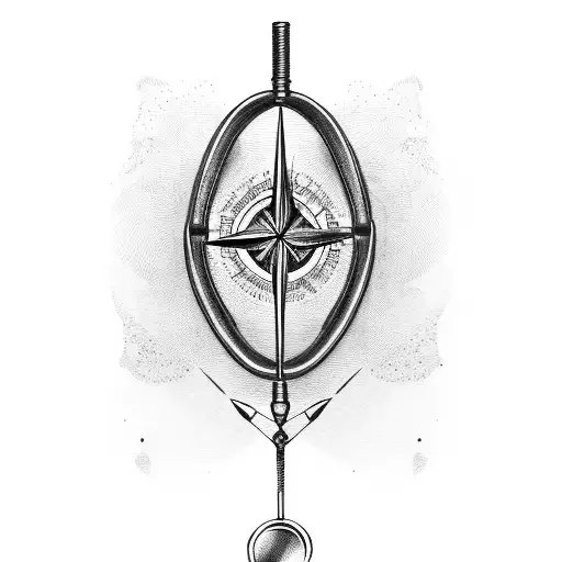 Stethoscope Intertwined With A Compass