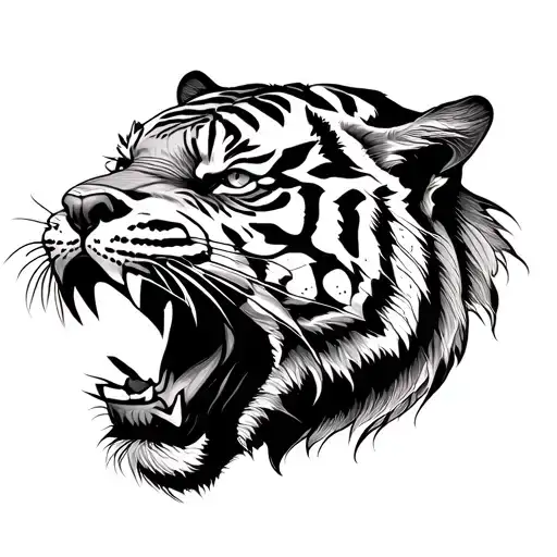 Roaring Tiger Head