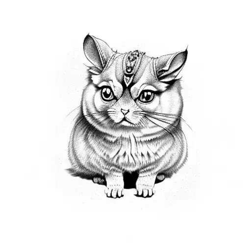 Persian Chinchilla Cat With Two Heads In One Body