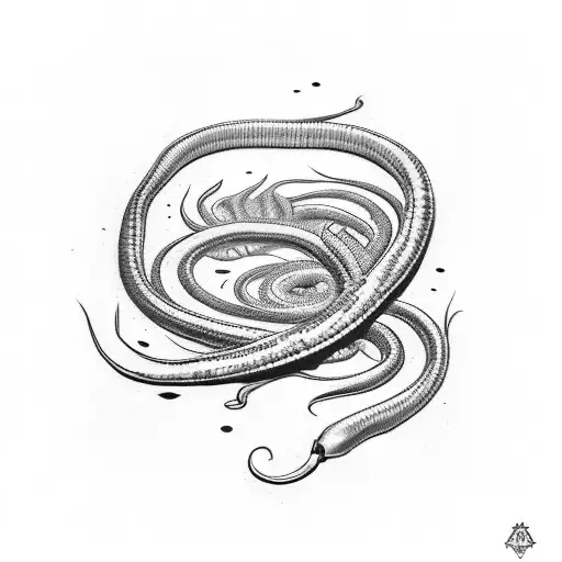 Hand Band Tattoo Of Black Centipede With Red Flowers