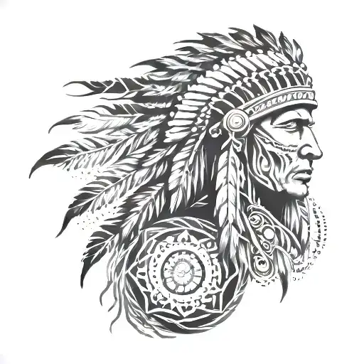 Blackout Sleeve With Native American Band Work