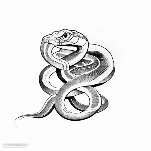Snake Design To Be Tattooed Around An Arm