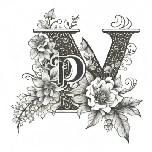 Incorporate The Letters P And J Into A Floral Arrangement Symbolizing Love