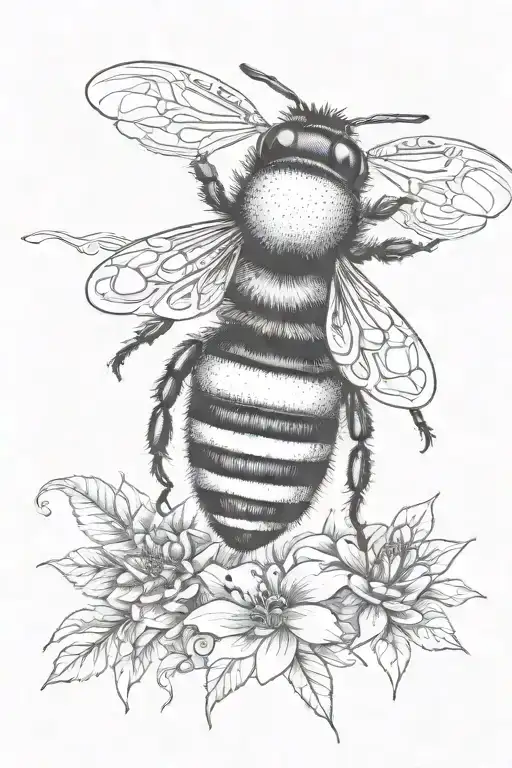 A Bumble Bee Surrounded By Intricate Coloring Craft Patterns And Bee Hive