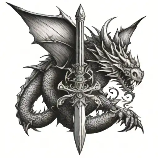 Cross Sword Dragon