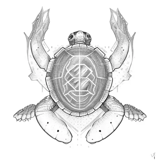 Turtle With Text 'Saxo Fangemeinde'