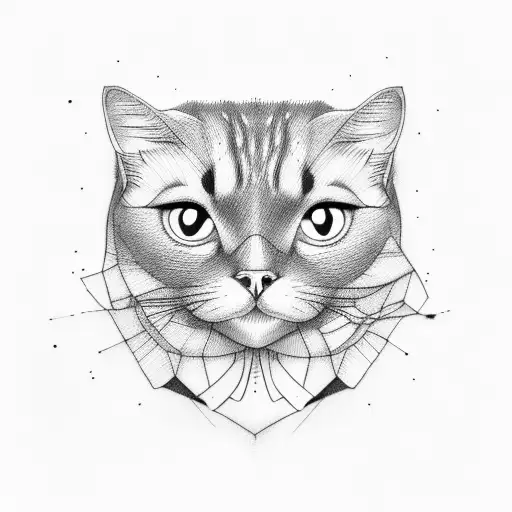 Tuxedo Cat Minimalist