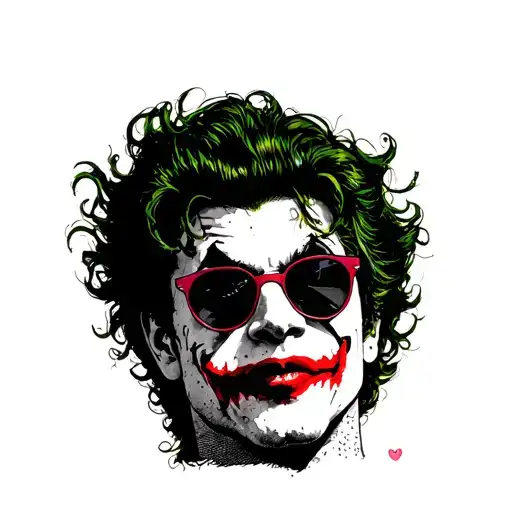 Incorporate Joker Signature Sunglasses Into A Bruno Mars' Themed Tattoo Design