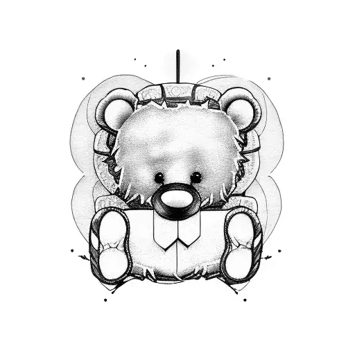 Teddy Bear With A Buttercream Cake