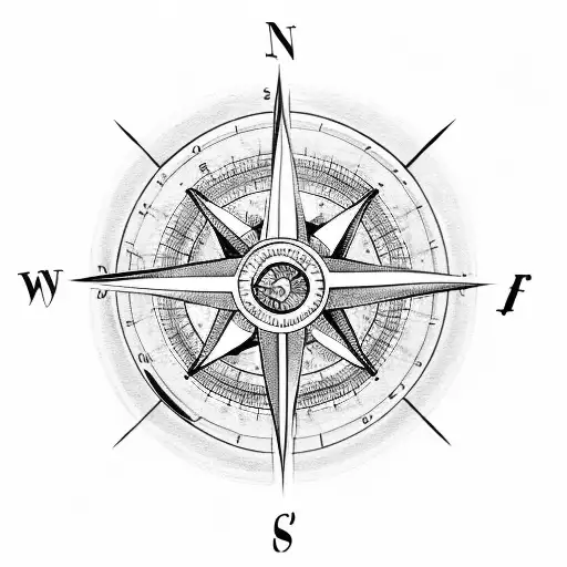 A Compass With Music Notes As The Directional Arrows