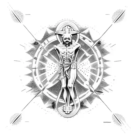 A Crucified Alien In Middle Of The Universe