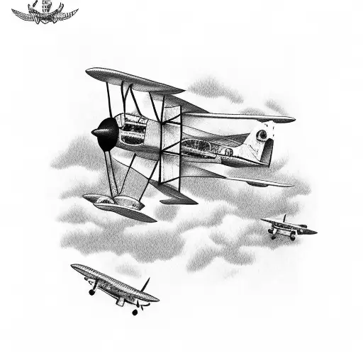 Memorial Tattoo That Says Dad With Planes