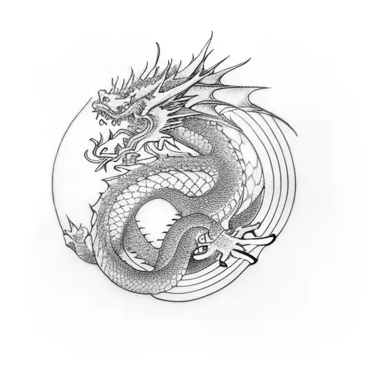 Dragon Anime Japanese On Neck