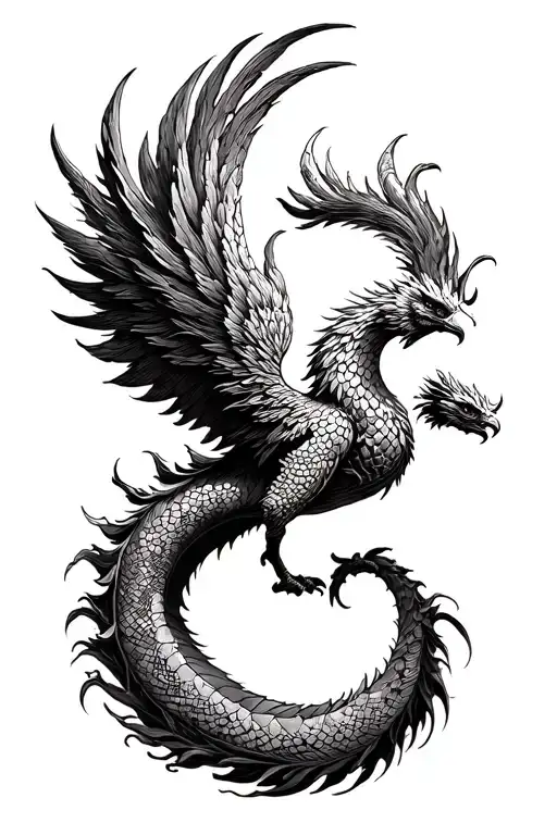Phoenix Rising Out Of Dragon Tail