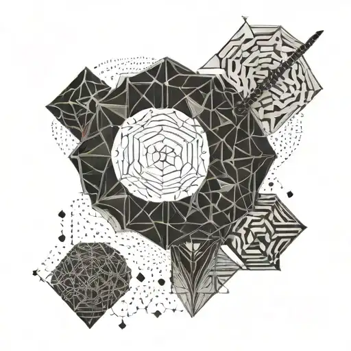 A Geometric Design Incorporating The Names Mara And Josie In A Creative Way