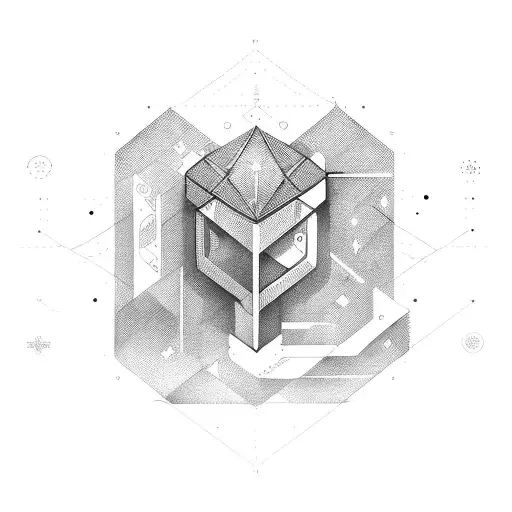 A Minimalist Representation Of A Data Engineer's Tools With The Gemini Symbol Hidden Within