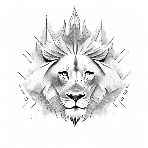 Lion Red Flames Ace Card