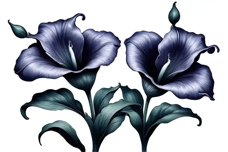 Two Symetrical Cala Lily