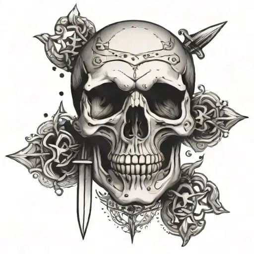 Simple Skull And Crossed Swords