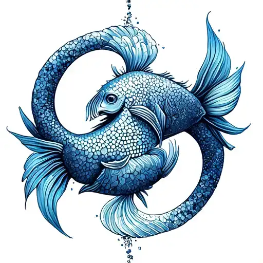 Aquarius And Pisces Tattoo