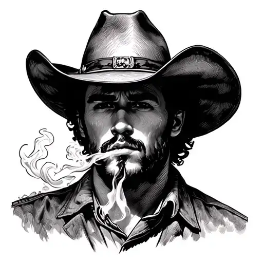 Cowboy Smoking