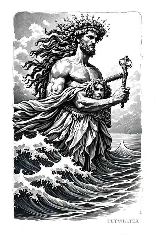 Water Waves Greece God Of Warriors