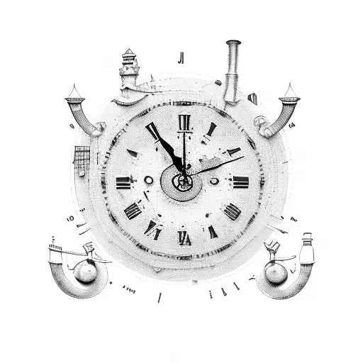 1960'S Clock With The Arms Pointing To 30Th August 2018