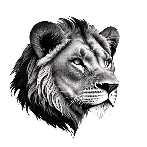 Half A Lioness Half Lion Face