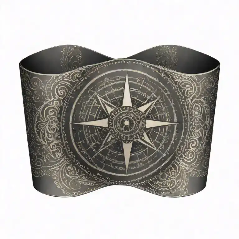 Compass Arm Band With Geometric