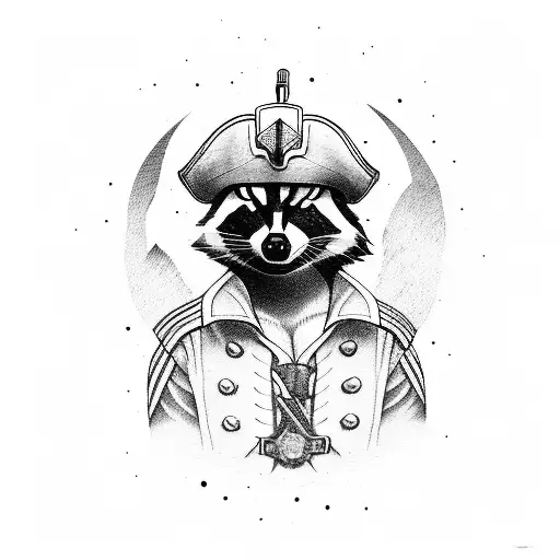 Rocket Racoon As A Pirate Captain