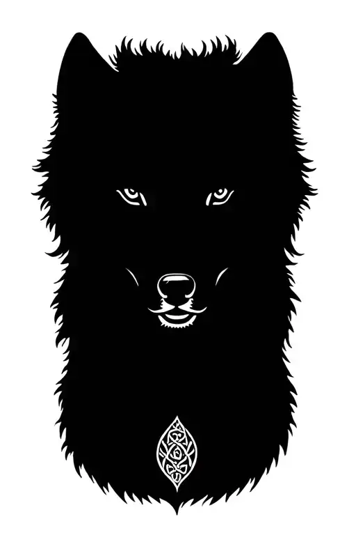 Celtic Mandala With A Wolf