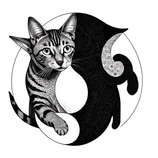 Dog And Cat Ying Yang