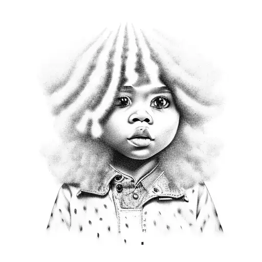 Little Kid With Afro Staring At Tv