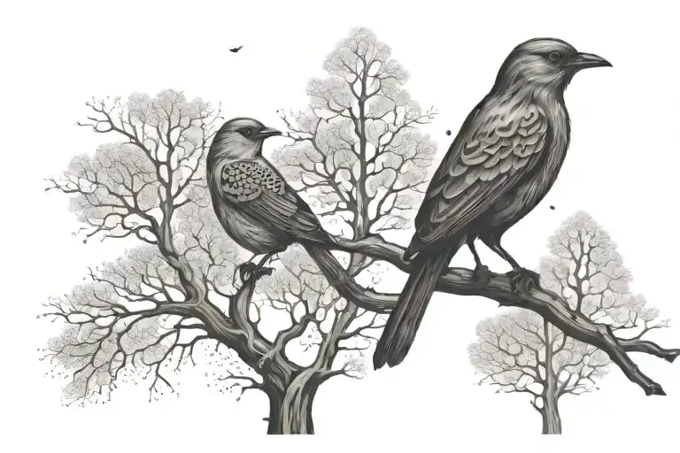 Nature Trees And Birds