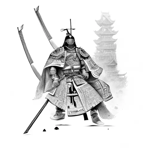 Japanese Samurai Warrior With 999 Number