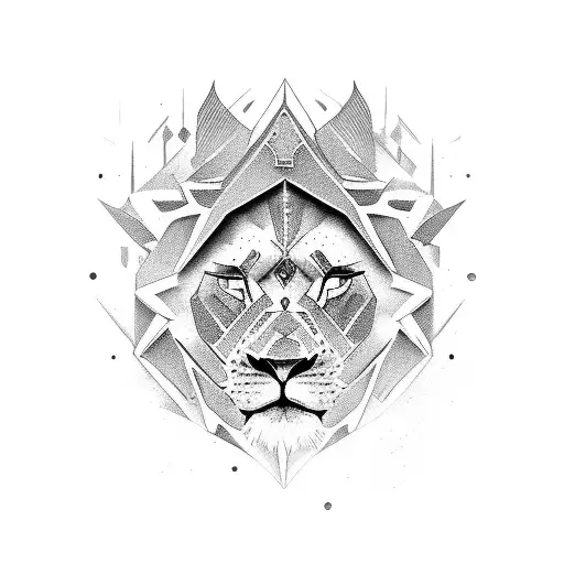 A Powerful Fighter Unleashing Their Inner Strength With A Lion's Head