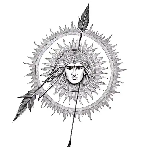 Mahabharat Karna With Arrow And Sun