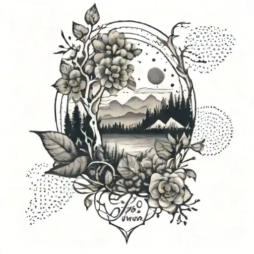 A Tattoo Combining A Quote About God With A Nature-inspired Design