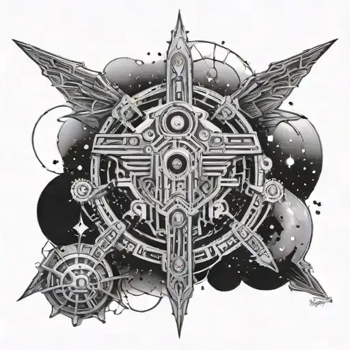 A Tattoo Design Combining Elements From Star Wars And Warcraft