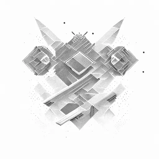 Thin Line Geometric Family Tree