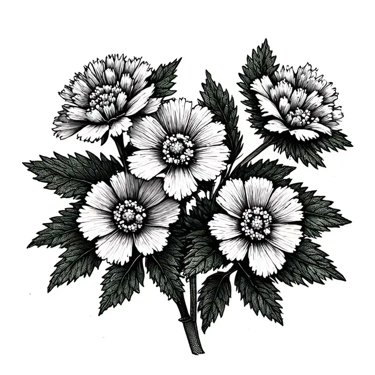 Vervain Verbena Flowers With Small