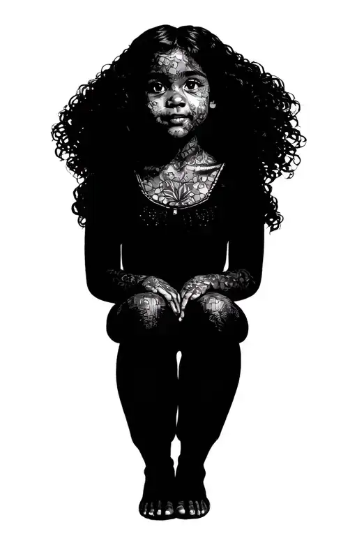 My Children Girl Sitting