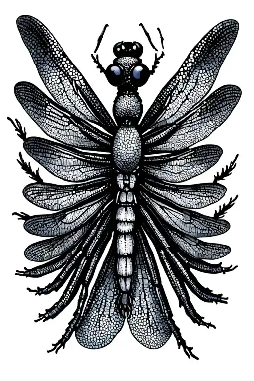 Dragonfly With Each Wing Made Of Rape Survivor Symbol