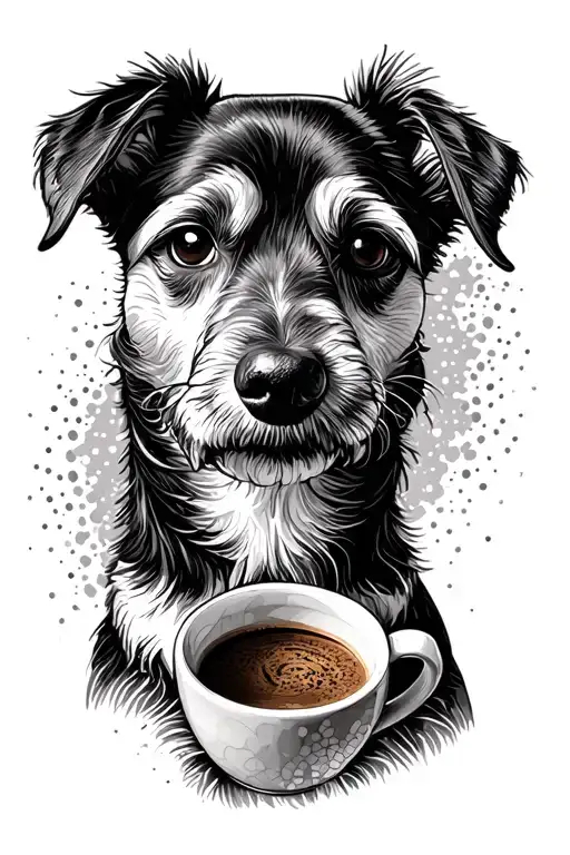 Dog And Coffee